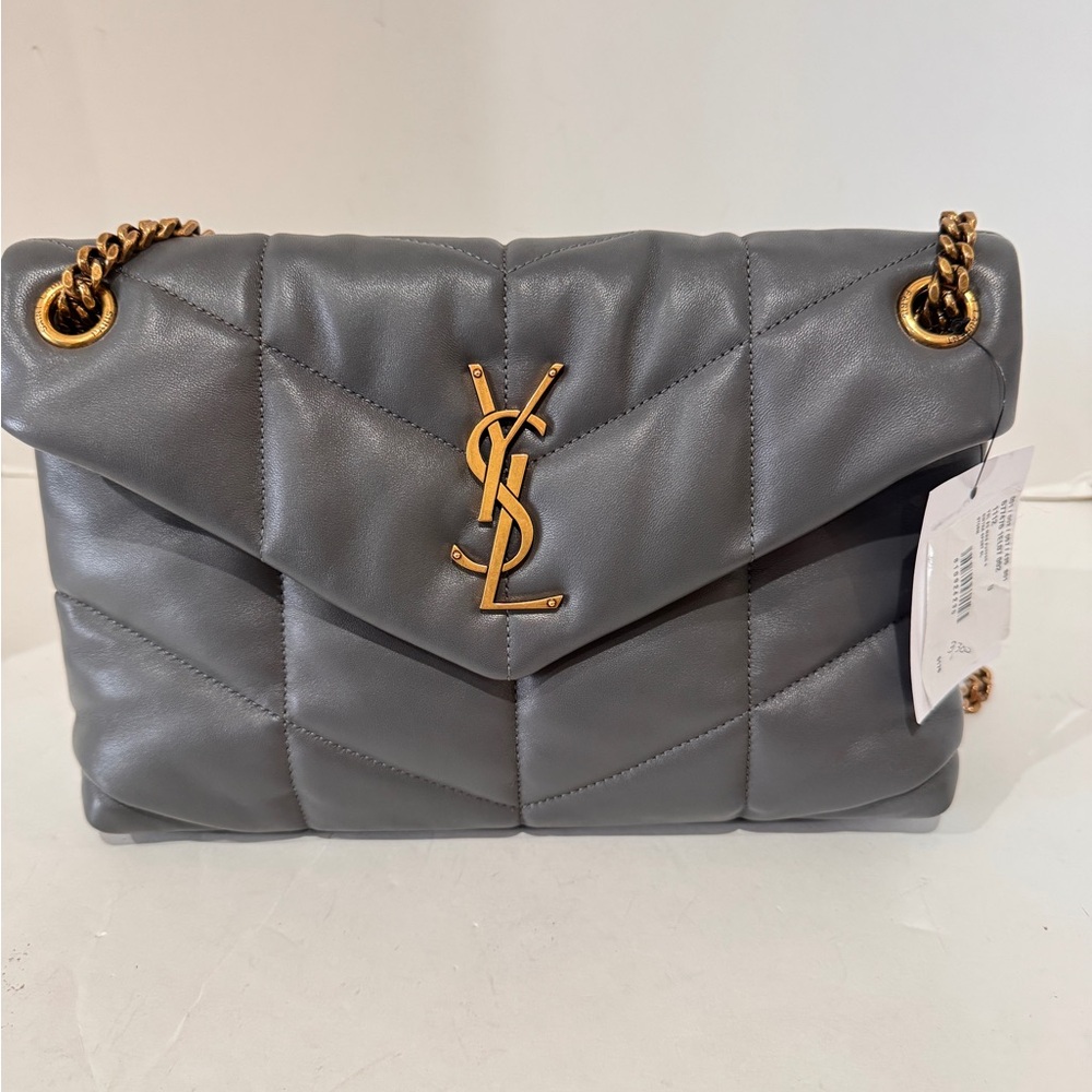 Saint Laurent Lou Puffer Small YSL Shoulder Bag in Quilted Leather NEW
